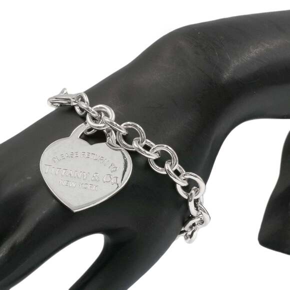 TIFFANY Silver Heart Charm Bracelet - Picture 6 of 8
